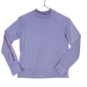 Under Armour Lilac Loose Sweatshirt Size Large Youth High Neck Long Sleeve